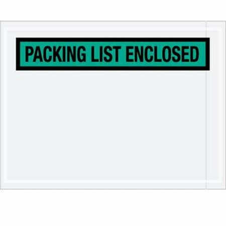 OFFICESPACE 4 .5 x 6 in. 2 Mil Poly Green Packing List Enclosed Envelopes OF3348772